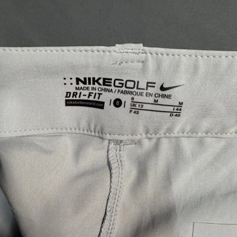 NikeGolf Golf Shorts Dri-Fit Womens 8 M Gray Moisture Wicking Preowned Excellent - Picture 6 of 11